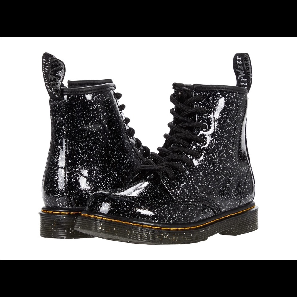 DR. MARTINS shimmering black boots